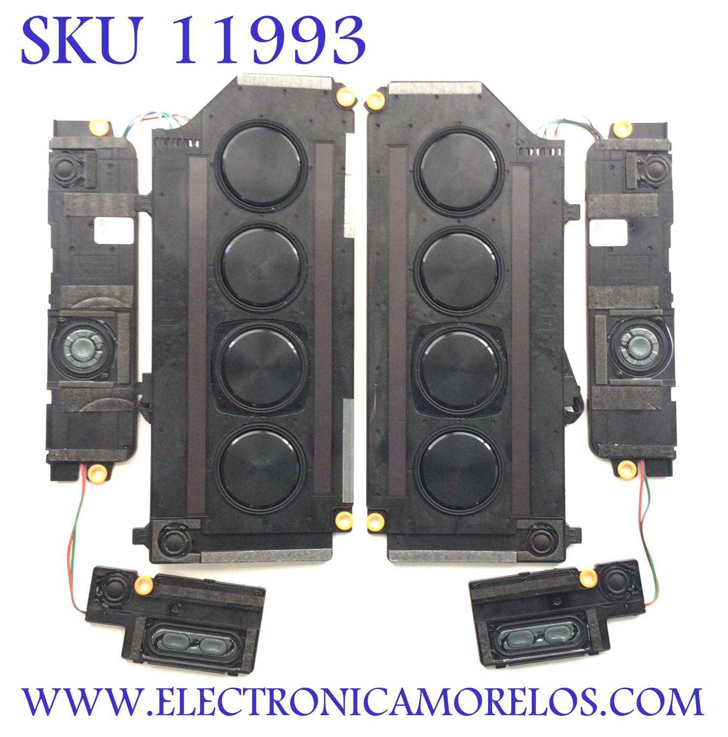 KIT DE BOCINAS ( 6 PZ ) PARA TV SAMSUNG  / NUMERO DE PARTE BN96-53039E / BN63-19451A / BN9653039E / 53039E / 6Ω/10W / PC+GF30 V-0 / PANEL CY-BT065JLAV1H / DISPLAY BN96-54607A / BN9640607A / MODELO QN65QN900BFXZA AA01 / QN65QN900BFXZA AD02